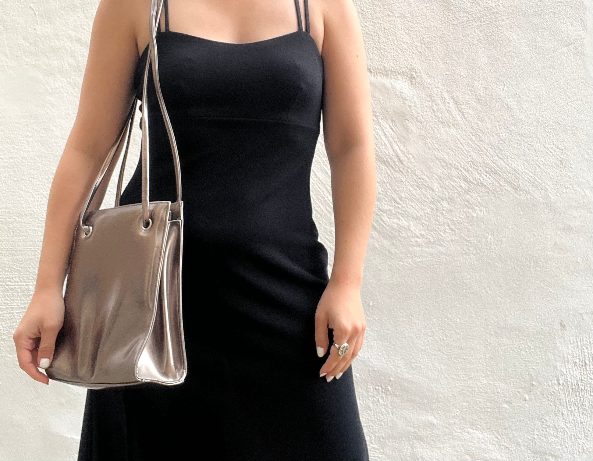 1980s Louis Feraud Handbag // Vintage Designer Minimal Chic Classic Navy Genuine Leather Shoulder Bag with Long Strap